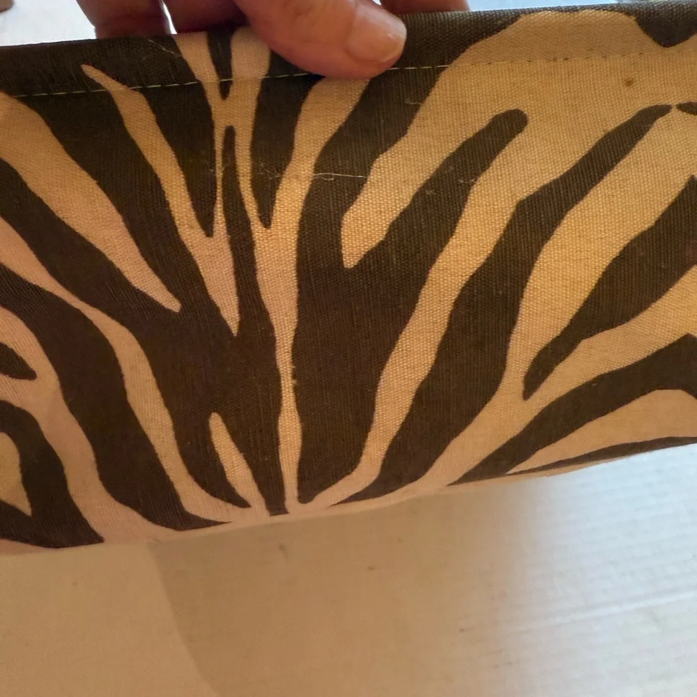 Zebra Print Storage Bin